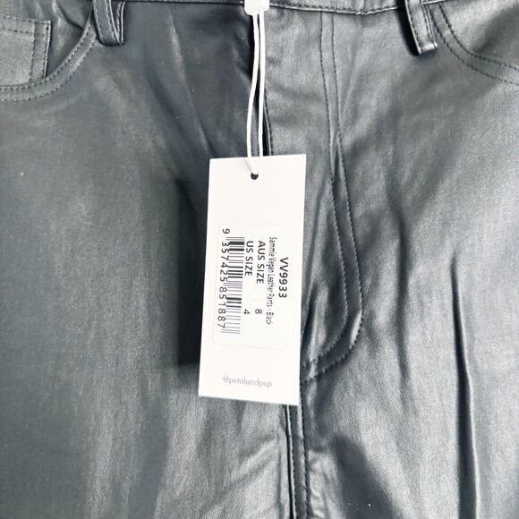 Petal Pup High Waist Vegan Leather Pants - Picture 5 of 7